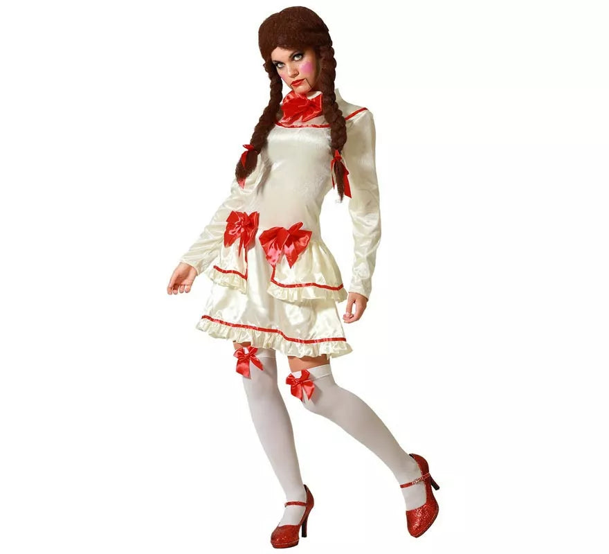 Translation missing: es.Disfraz de Muñeca de Porcelana Beige para mujer