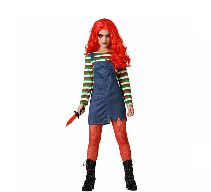 Translation missing: es.Disfraz de Muñeca Diabólica Multicolor para mujer