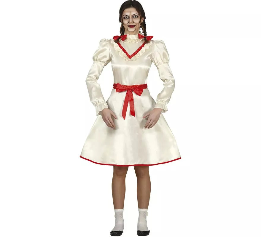 Translation missing: it.Disfraz de Muñeca Embrujada con lazos para adolescente