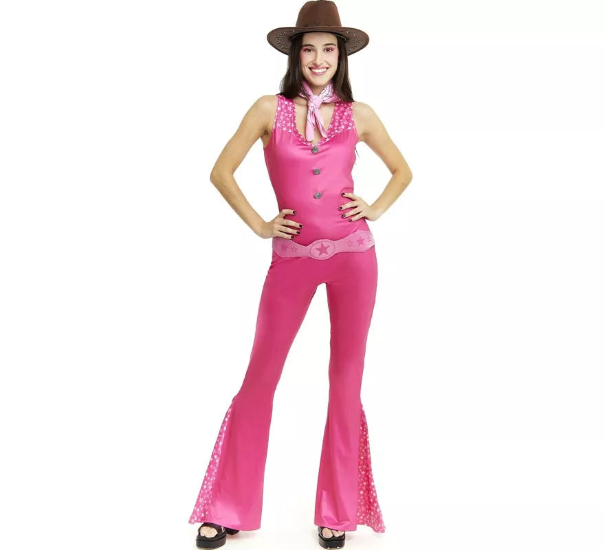 Translation missing: es.Disfraz de Muñeca Famosa Vaquera fucsia para mujer