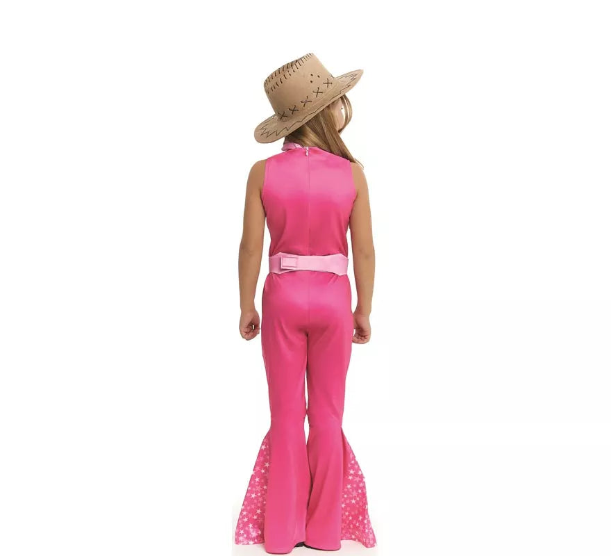 Translation missing: es.Disfraz de Muñeca Famosa Vaquera fucsia para niña