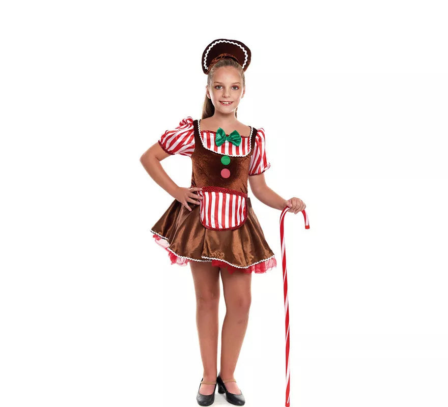 Translation missing: es.Disfraz de Muñeca Jengibre de Navidad para niña
