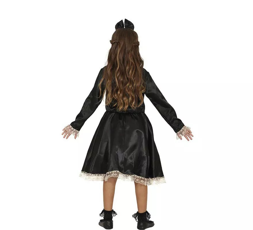 Translation missing: it.Disfraz de Muñeca Lazos negros para niña