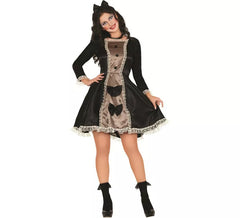 Costume da bambola nera per donna