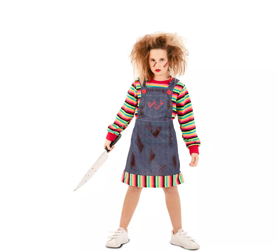 Translation missing: it.Disfraz de Muñeca Poseída con falda para niña