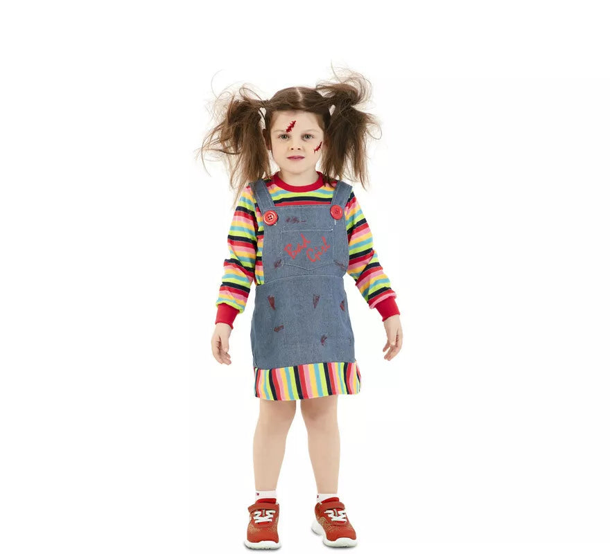 Translation missing: it.Disfraz de Muñeca Poseída con falda para niña