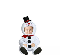 Costume da pupazzo di neve con cappuccio e cappello per bambino