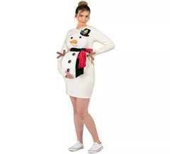 Costume da pupazzo di neve in abito per donne incinte