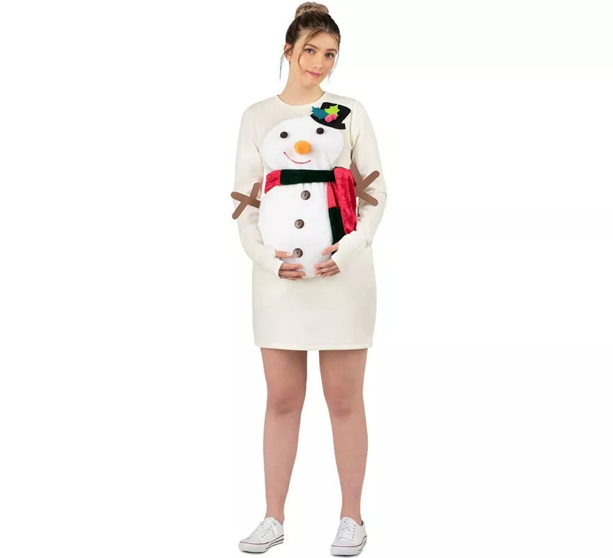 Translation missing: it.Disfraz de Muñeco de Nieve en vestido para embarazadas