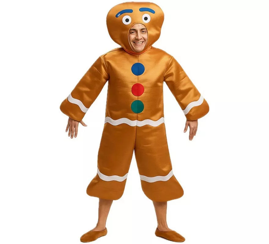 Disfraz de Muñeco Galleta de Jengibre para Hombre talla M-L