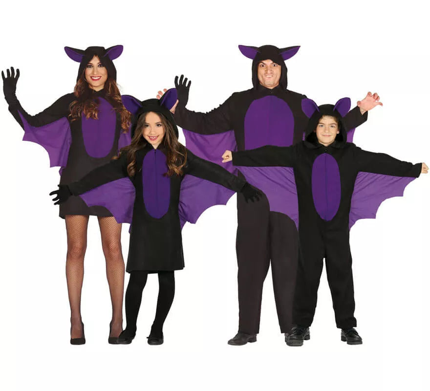 Translation missing: it.Disfraz de Murciélago morado para niño