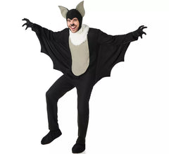 Costume da pipistrello con orecchie grigie per uomo