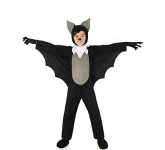 Costume da pipistrello con orecchie grigie per bambino