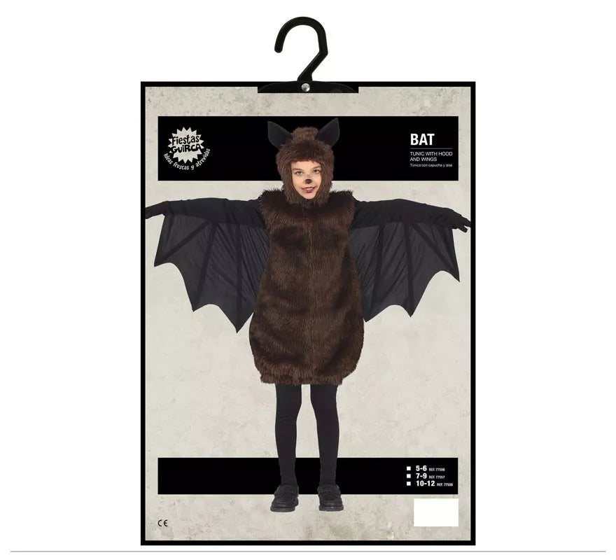 Translation missing: es.Disfraz de Murciélago Peludo Oscuro para niño