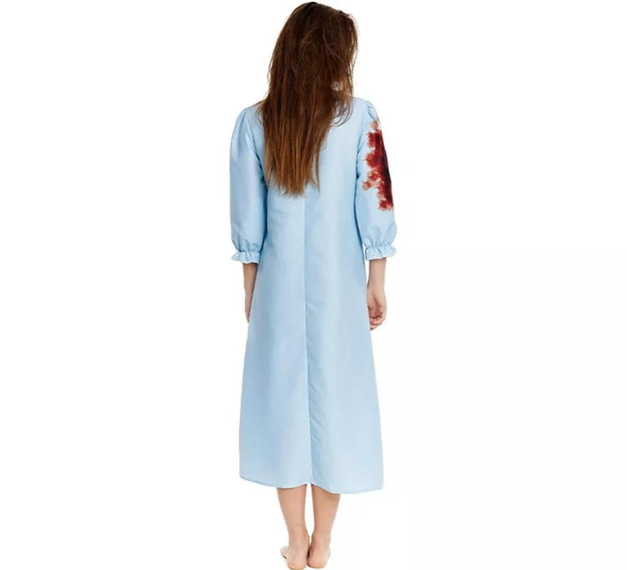Translation missing: it.Disfraz de Niña Endemoniada en bata azul para mujer