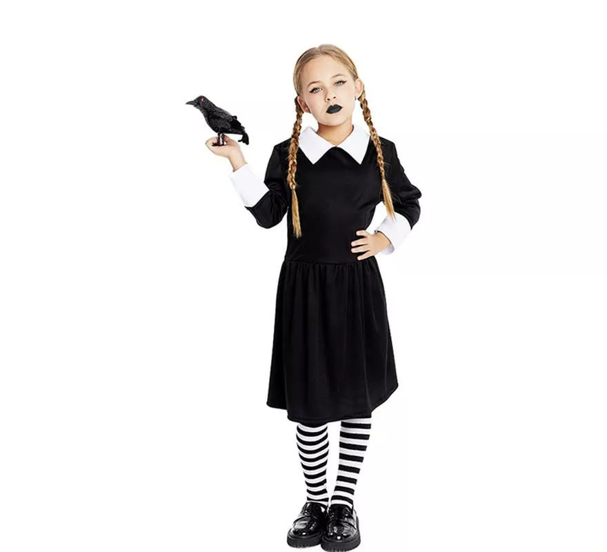 Translation missing: it.Disfraz de Niña Siniestra Clásico negro para niña y adolescente