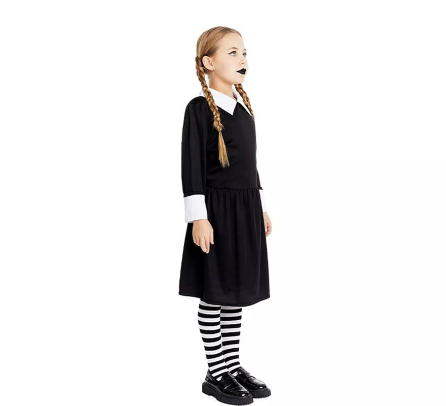 Translation missing: it.Disfraz de Niña Siniestra Clásico negro para niña y adolescente