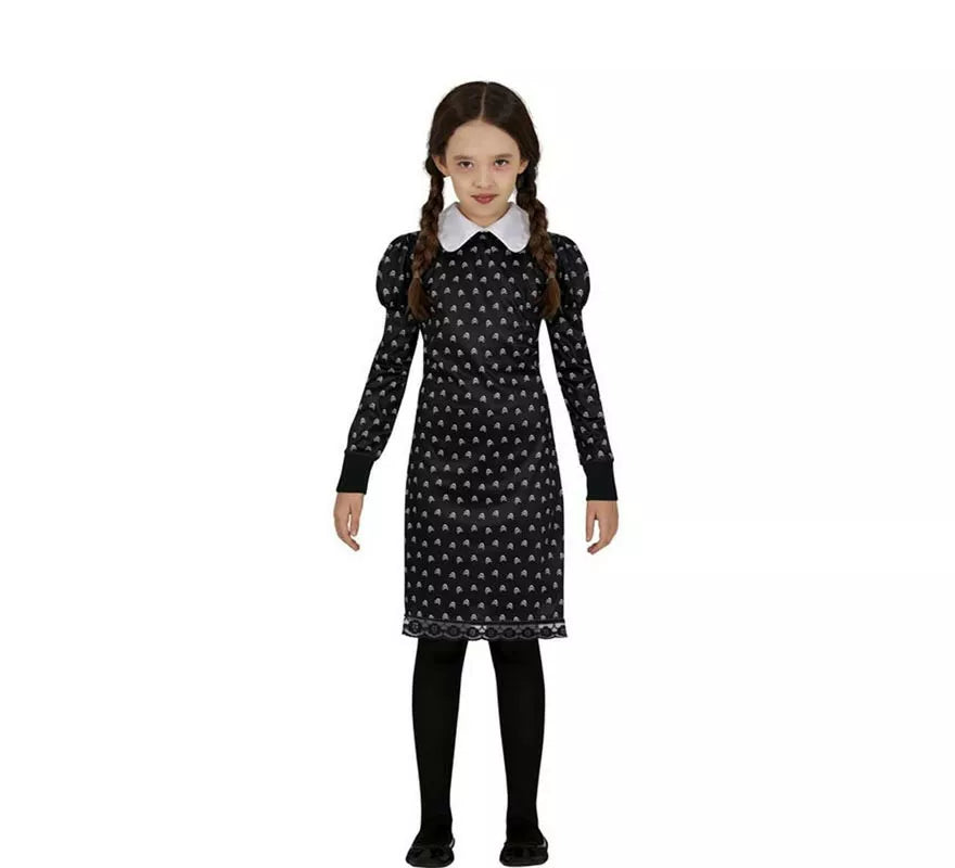 Translation missing: it.Disfraz de Niña Siniestra con lunares para niña