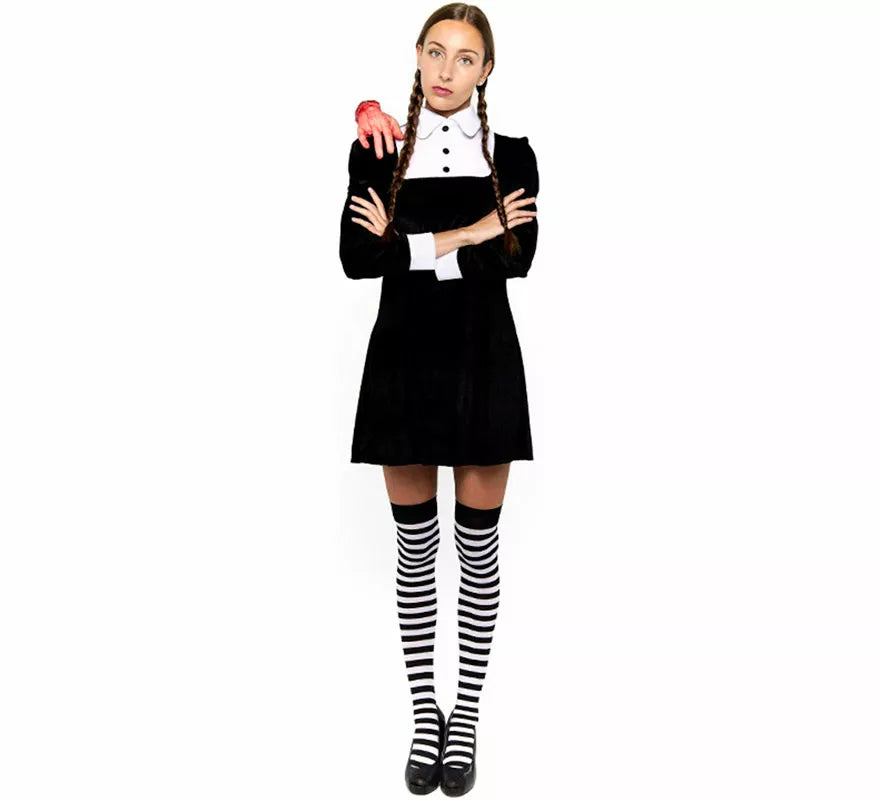 Translation missing: it.Disfraz de Niña Siniestra de Terciopelo para mujer