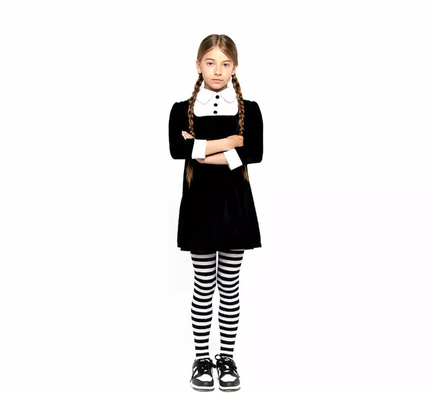 Translation missing: it.Disfraz de Niña Siniestra de Terciopelo para niña