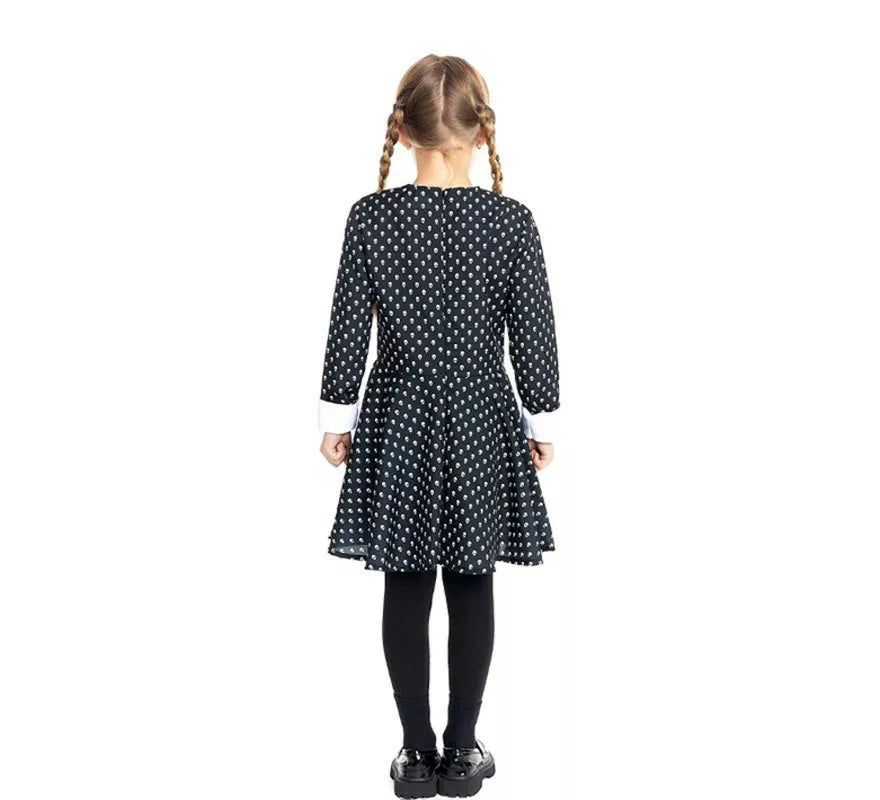 Translation missing: it.Disfraz de Niña Siniestra estampado calavera para niña y adolescente