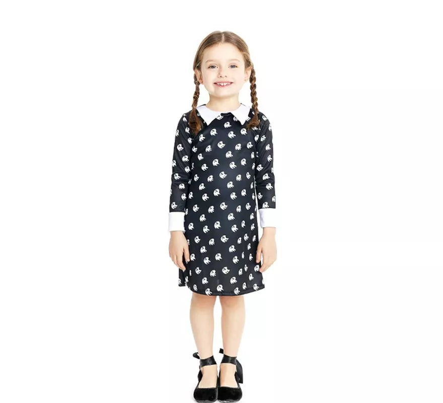 Translation missing: es.Disfraz de Niña Siniestra vestido estampado para bebé y niña