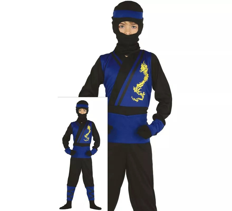 Translation missing: es.Disfraz de Ninja azul y negro para niño