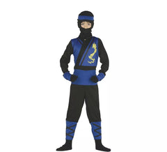 Disfraz de Ninja azul y negro para niño