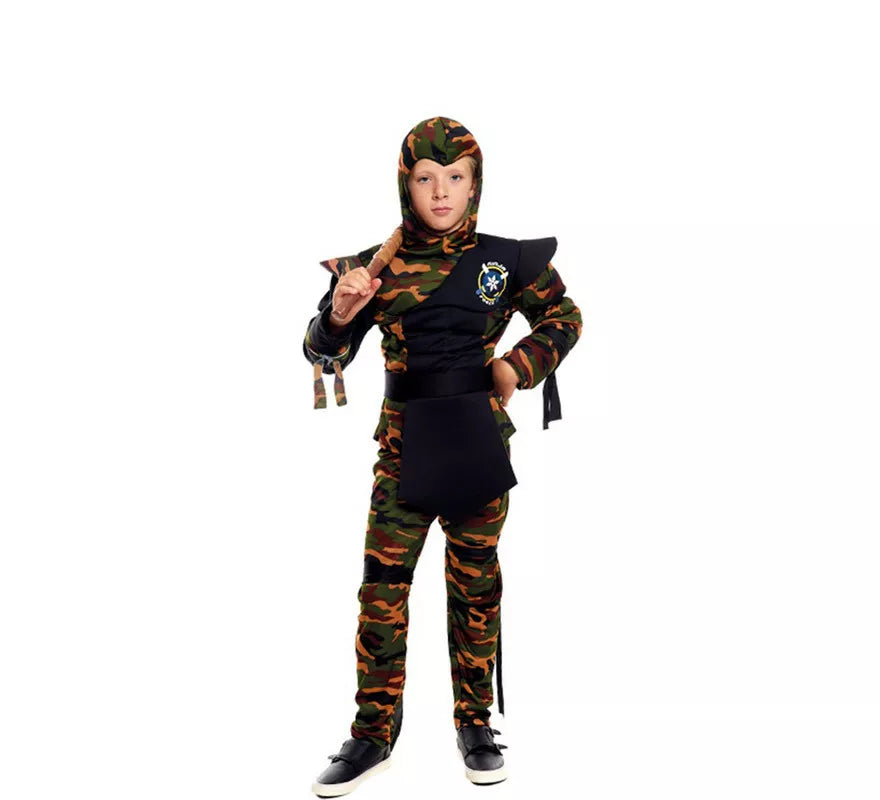 Translation missing: es.Disfraz de Ninja Comando Camuflaje para niño