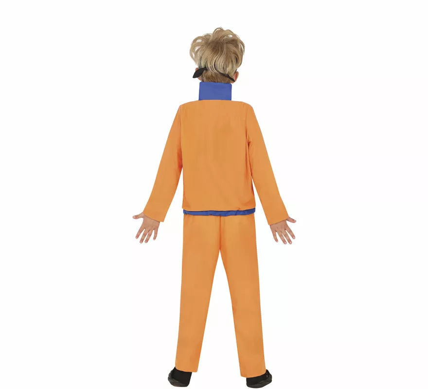 Translation missing: es.Disfraz de Ninja de Anime Naranja y Azul para niño