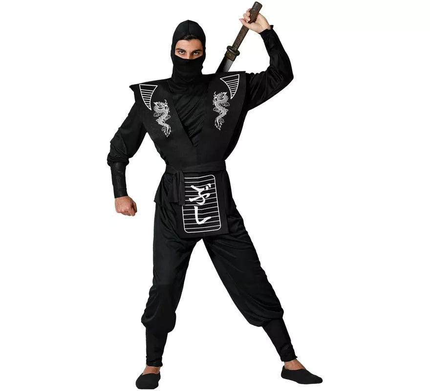 Translation missing: it.Disfraz de Ninja Dragón blanco para hombre
