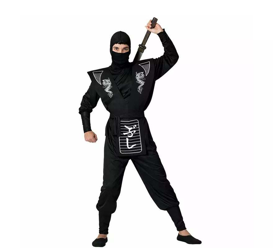 Translation missing: es.Disfraz de Ninja Dragón blanco para hombre