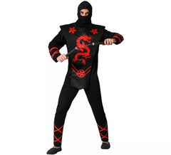 Costume da ninja drago rosso per uomo