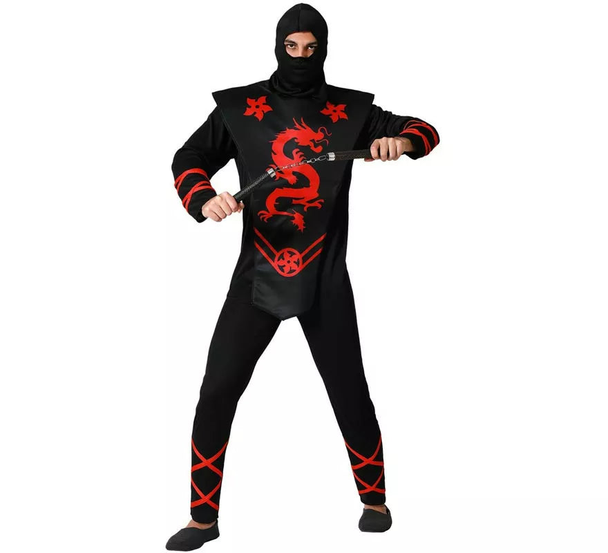 Translation missing: es.Disfraz de Ninja Dragón rojo para hombre