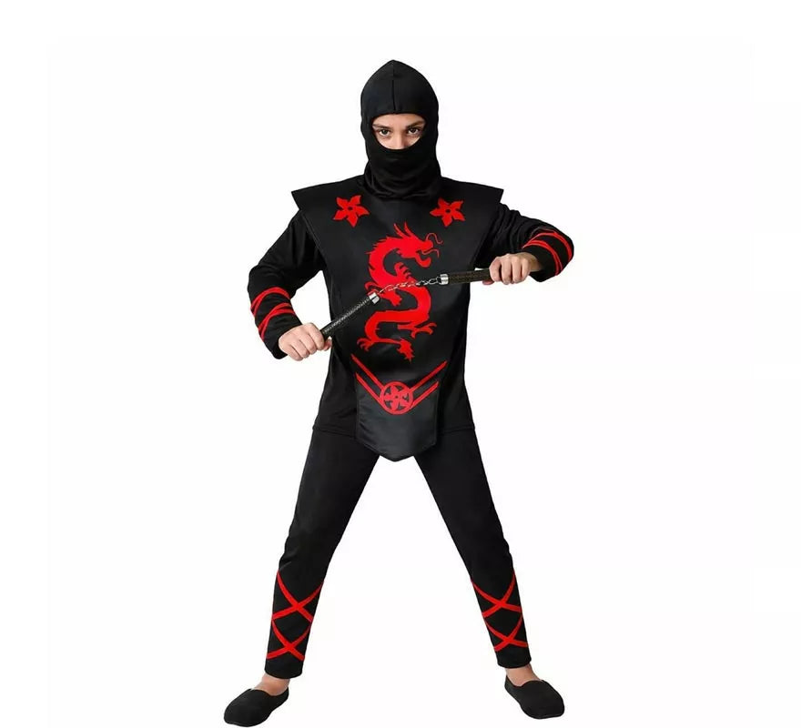 Translation missing: it.Disfraz de Ninja Dragón rojo para hombre