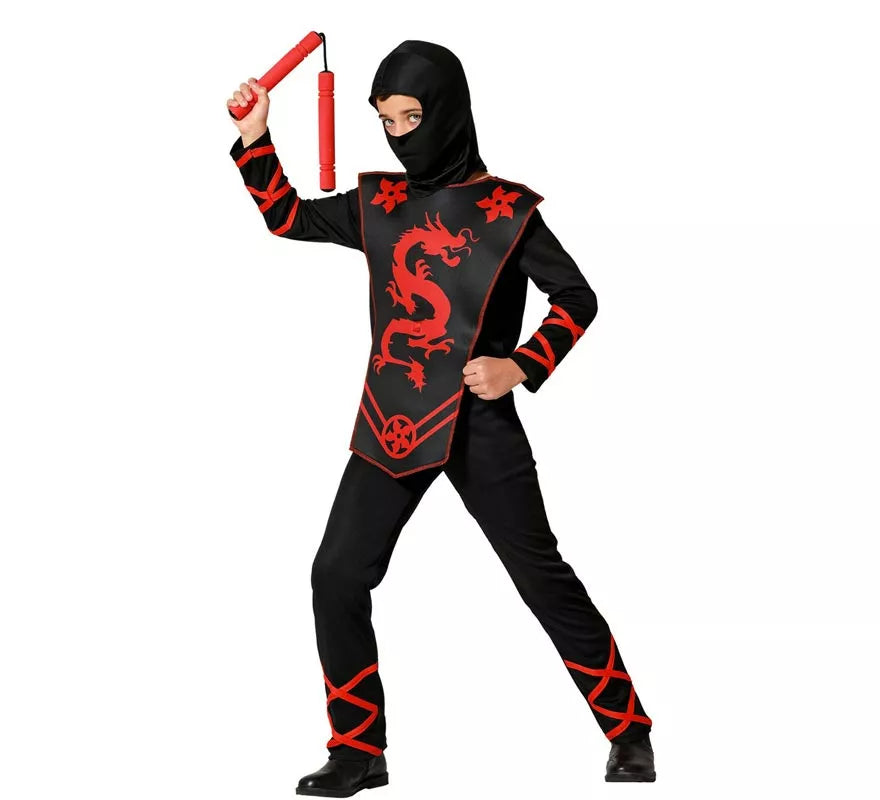 Translation missing: it.Disfraz de Ninja Dragón rojo para niño
