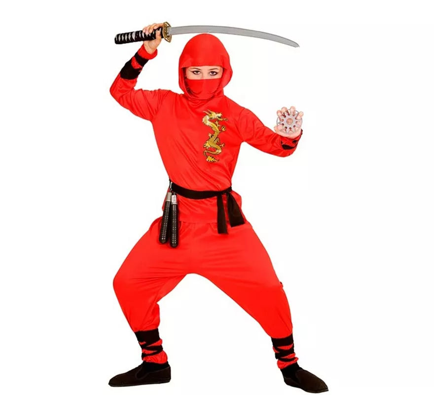 Translation missing: it.Disfraz de Ninja Dragón rojo para niño