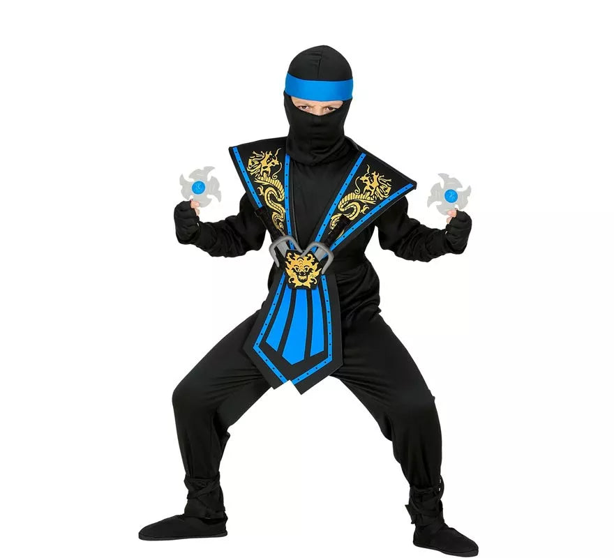 Translation missing: es.Disfraz de Ninja Kombat Azul con Armas para niño