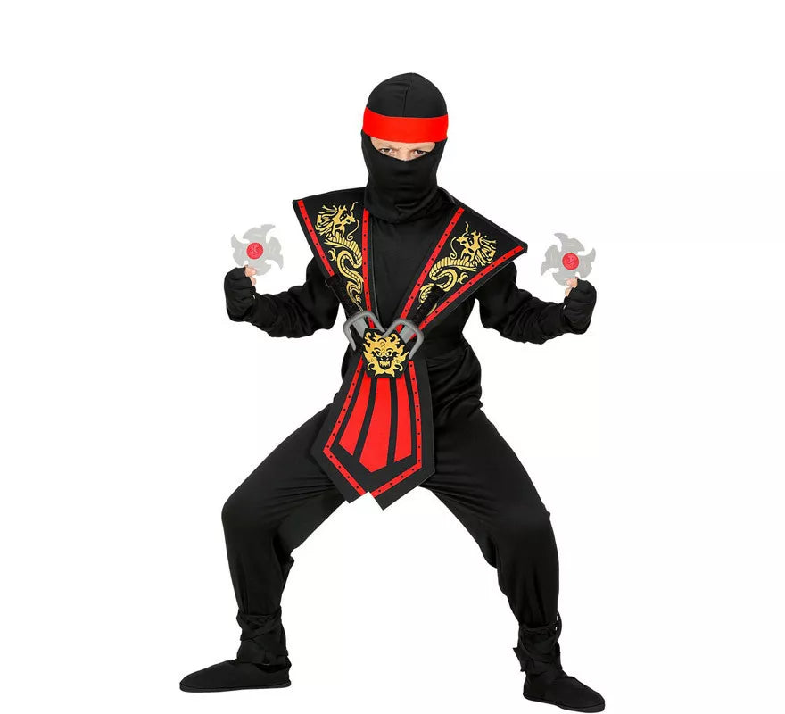 Translation missing: es.Disfraz de Ninja Kombat Rojo con Armas para niño