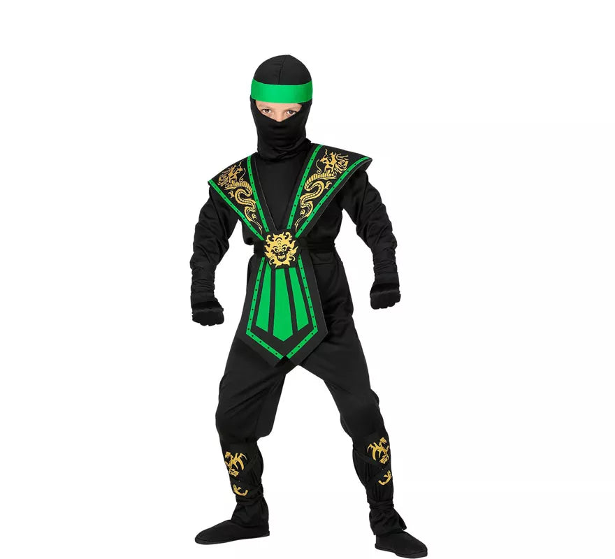 Translation missing: it.Disfraz de Ninja Kombat Verde para niño