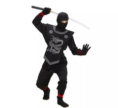 Costume da ninja nero per ragazzi