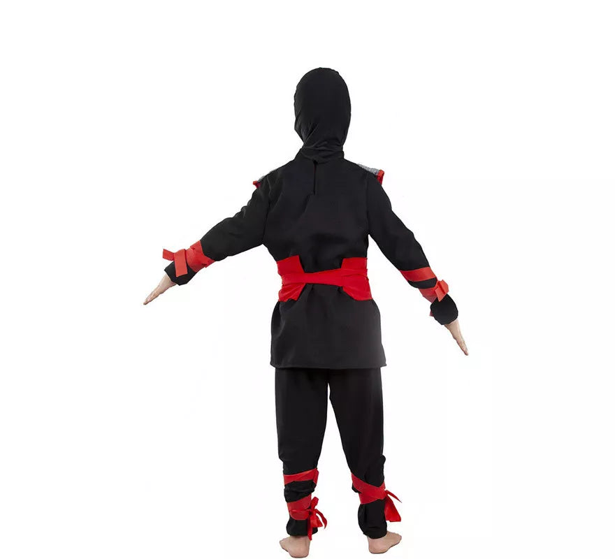 Translation missing: it.Disfraz de Ninja Negro y Rojo para niños