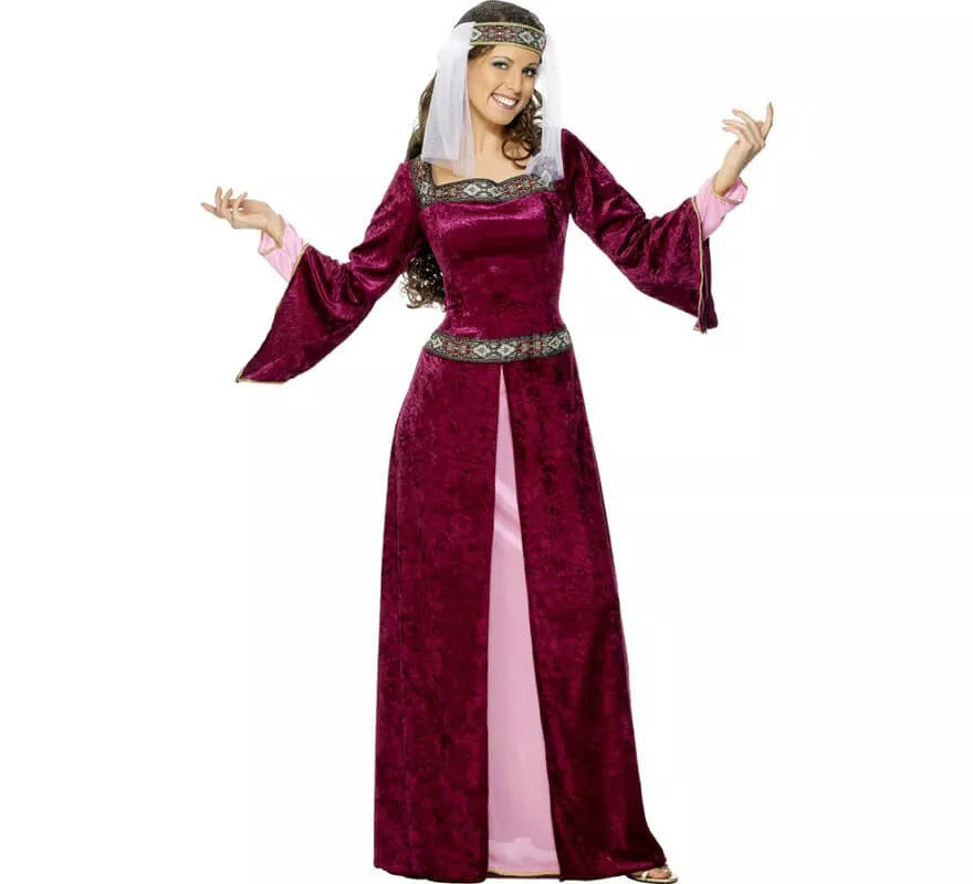 Translation missing: it.Disfraz de Noble Medieval Borgoña para mujer