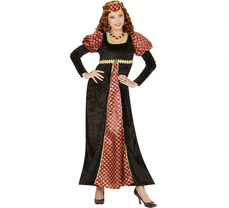 Translation missing: es.Disfraz de Noble Medieval Castellana para mujer