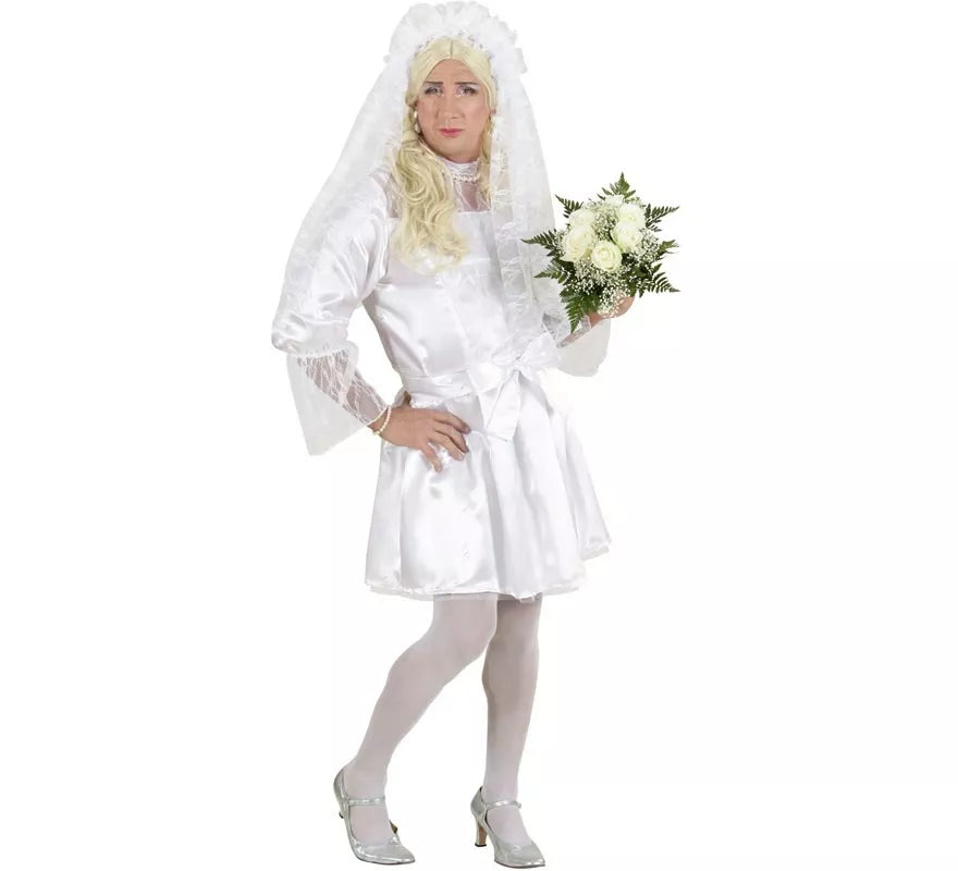 Translation missing: it.Disfraz de Novia blanca para hombre