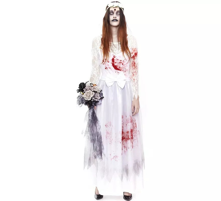 Translation missing: it.Disfraz de Novia Cadáver con Sangre para mujer