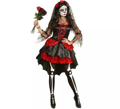 Costume da sposa scheletro Catrina per donna