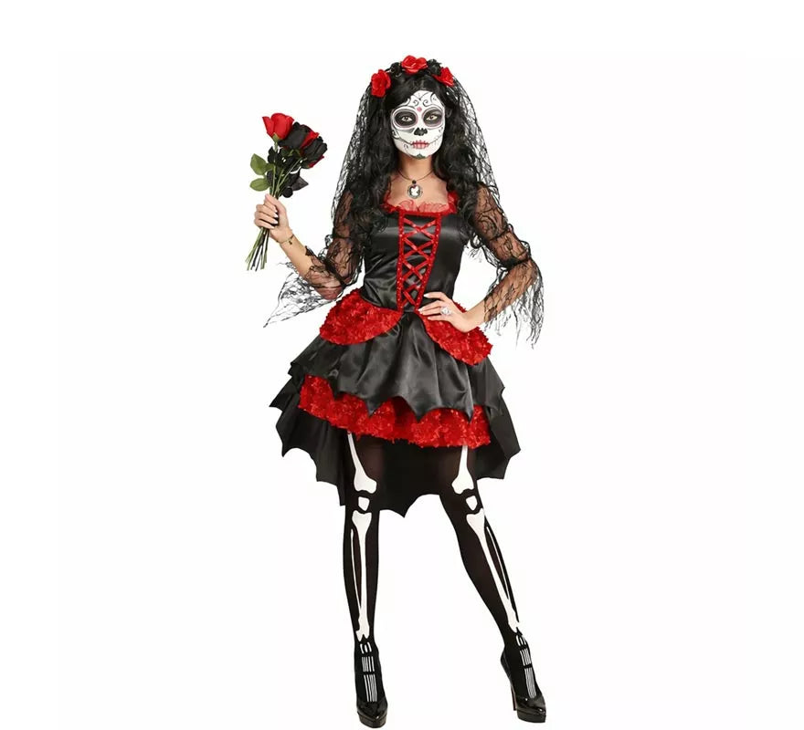 Translation missing: es.Disfraz de Novia Esqueleto Catrina para mujer