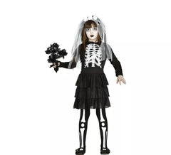 Costume da Sposa scheletro per bambina