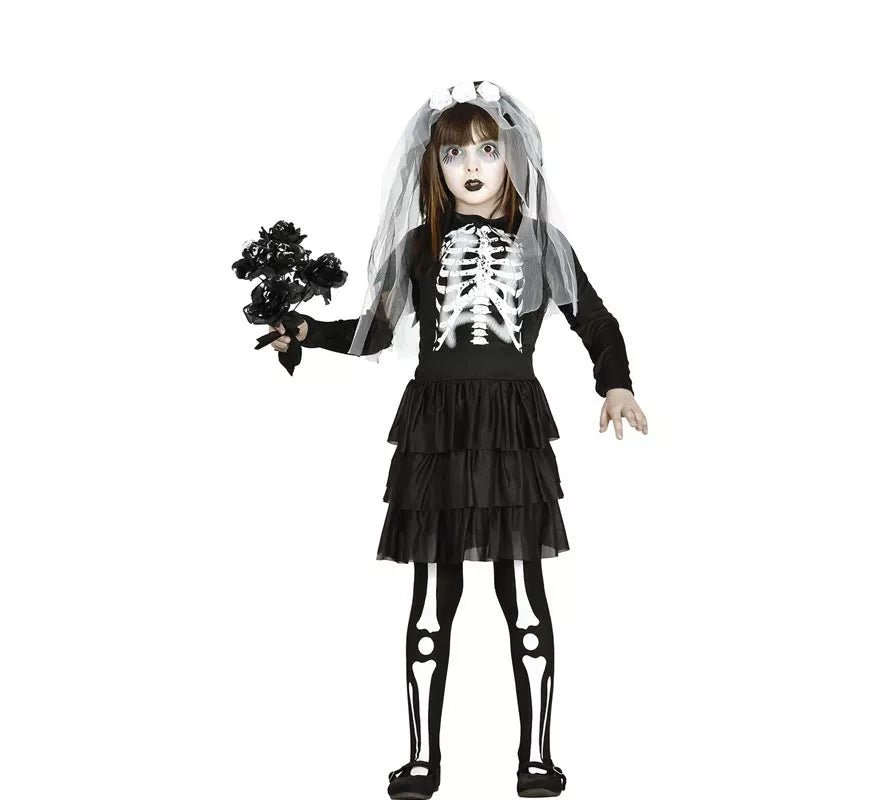 Translation missing: it.Disfraz de Novia Esqueleto para niña